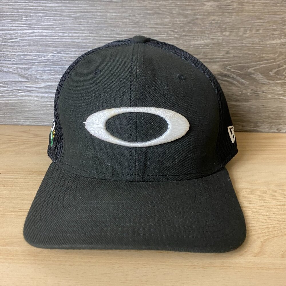Oakley Pro Am Hat Cap Fitted Mens Large Black Golf Tournament Mesh New Era